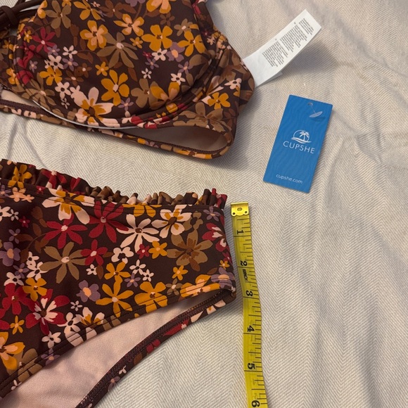 Cupshe Floral Bikini High Waisted XL - Picture 3 of 5